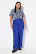 Pantalon, hoge taille, biezen aan de zijkanten