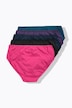 Midislips, 5er-Pack, Spitzenkanten