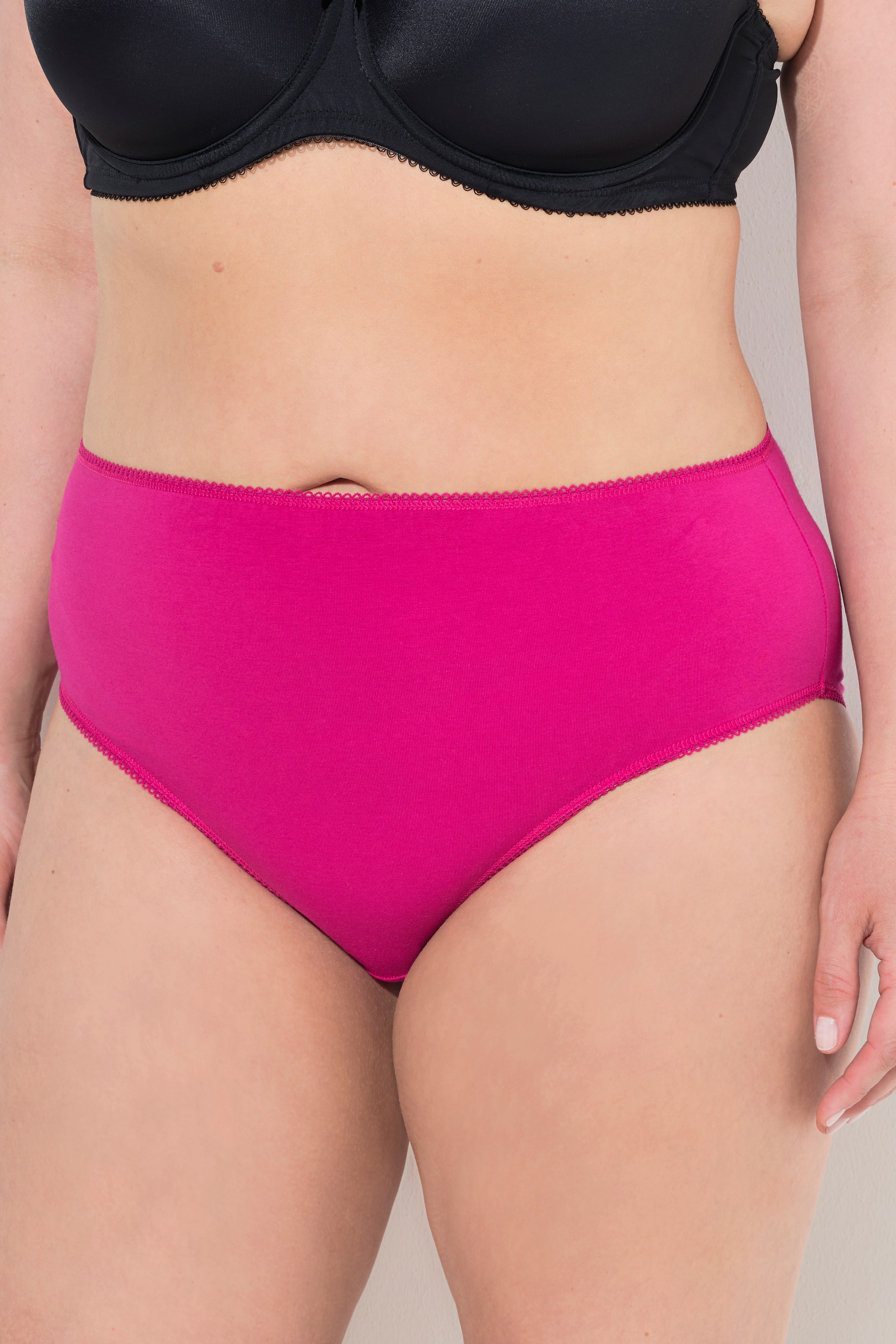 Ulla Popken Damen große Größen Midislips 5er Pack Spitzenkanten 834613