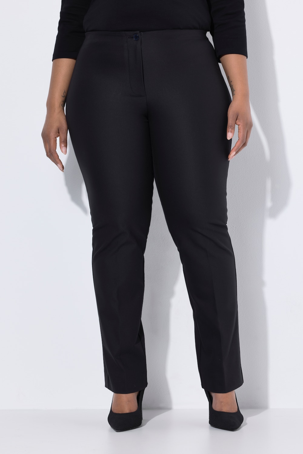 Große Größen Hose Rose, Damen, schwarz, Größe: 58, Baumwolle/Synthetische Fasern, Ulla Popken