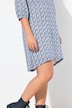 Jerseykleid, A-Linie, Quernaht, V-Ausschnitt, 3/4-Arm