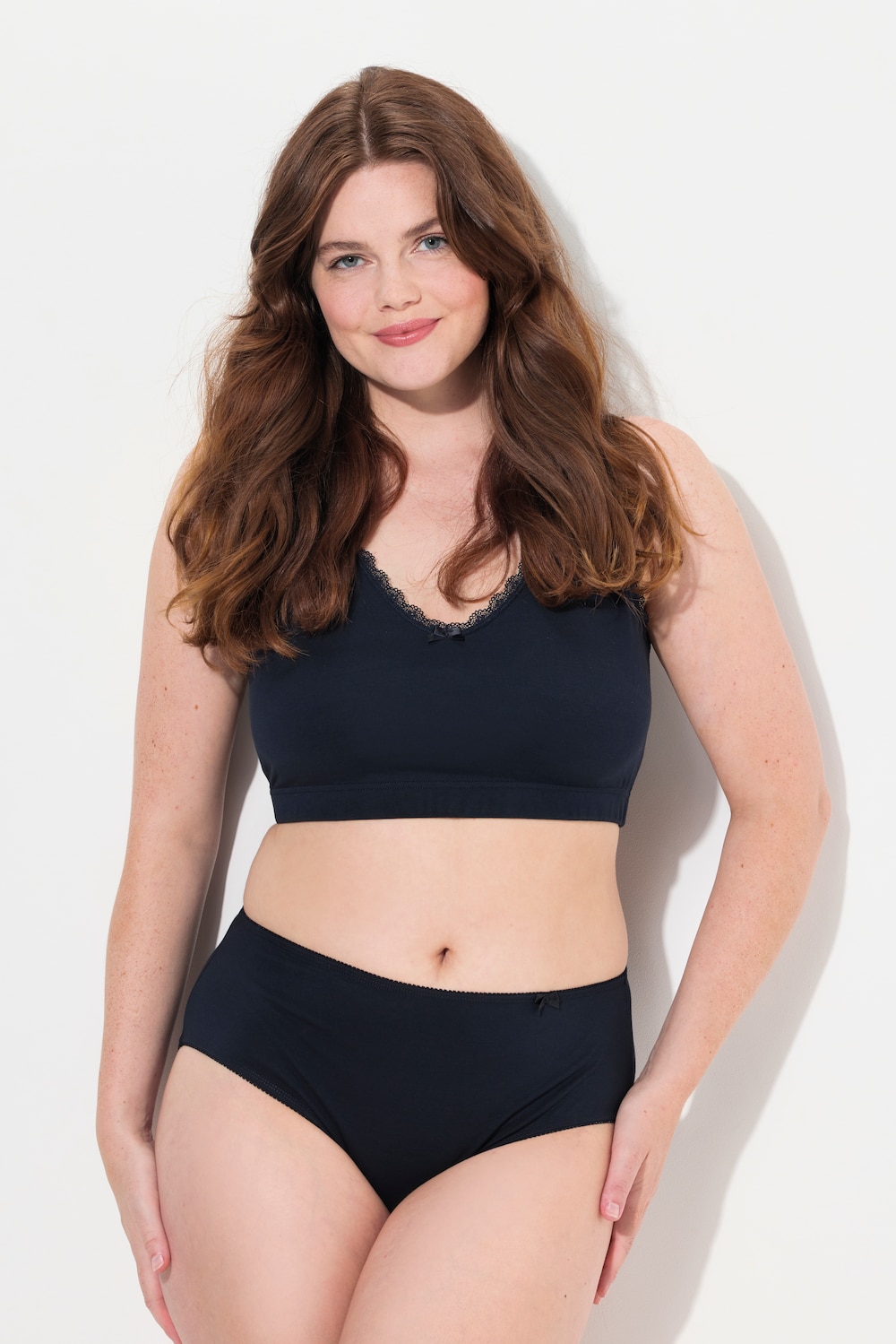 Große Größen Midislip, Damen, blau, Größe: 46/48, Baumwolle, Ulla Popken