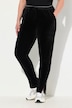 Fluwelen joggingbroek, glinsterende bies, elastische tailleband, zakken