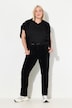 Fluwelen joggingbroek, glinsterende bies, elastische tailleband, zakken
