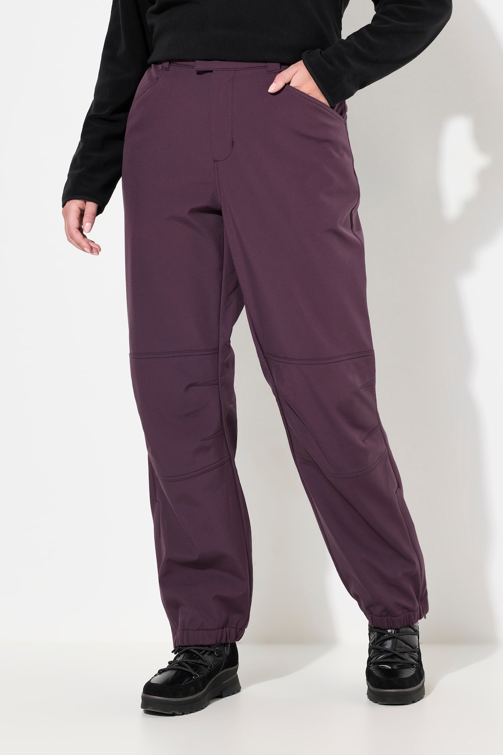 Große Größen Softshellhose, Damen, lila, Größe: 50, Polyester, Ulla Popken