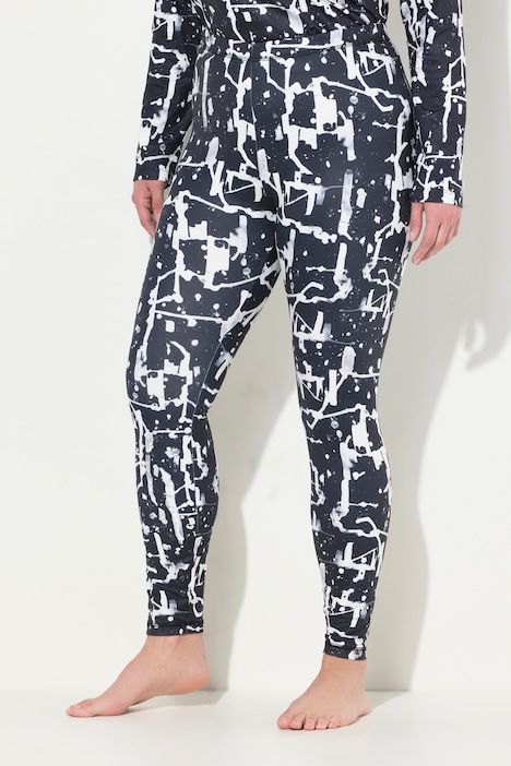 functionele legging, met print, sneldrogend, gerecycled