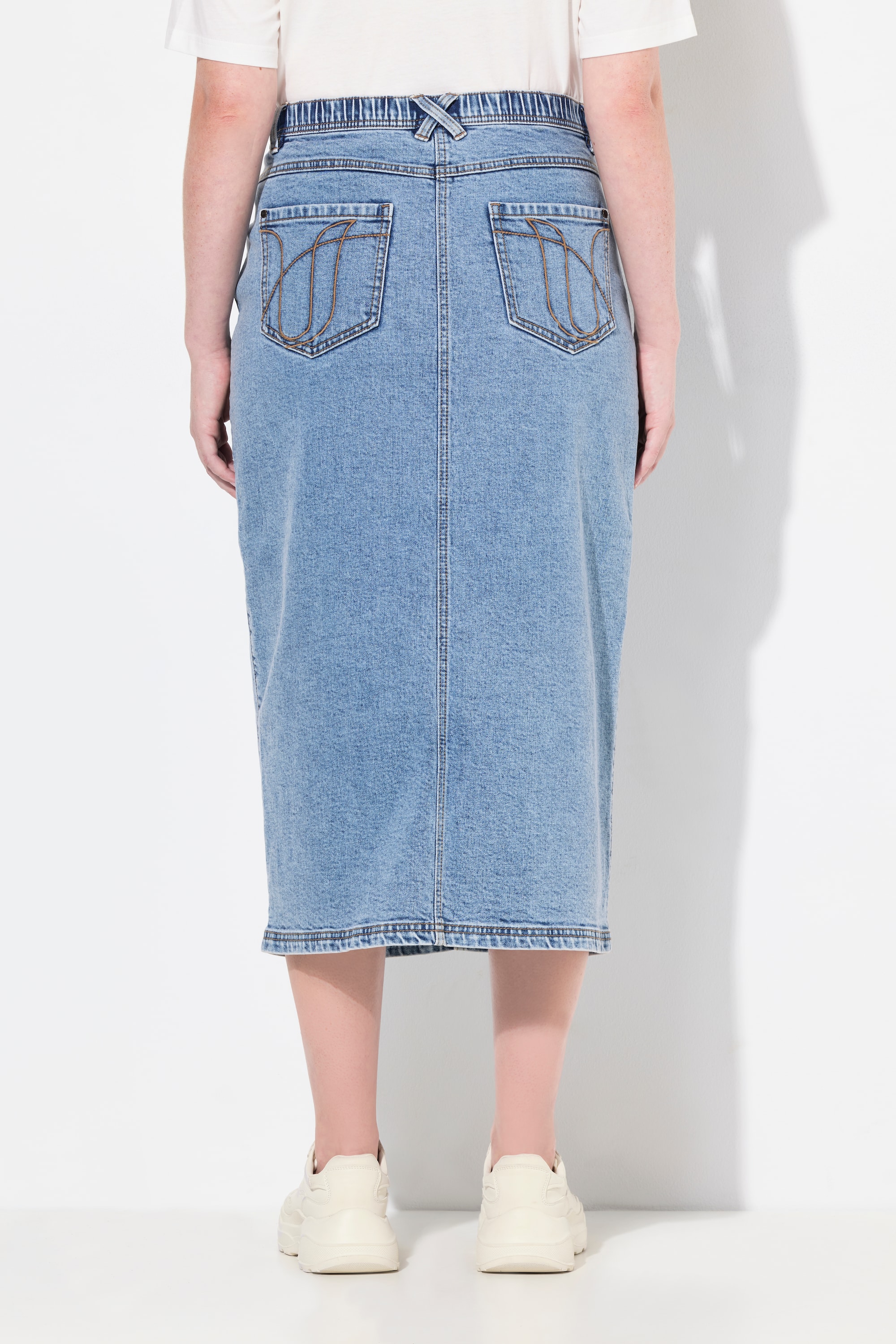 Ulla Popken Damen große Größen Jeansrock Komfortbund 5 Pocket Schnitt