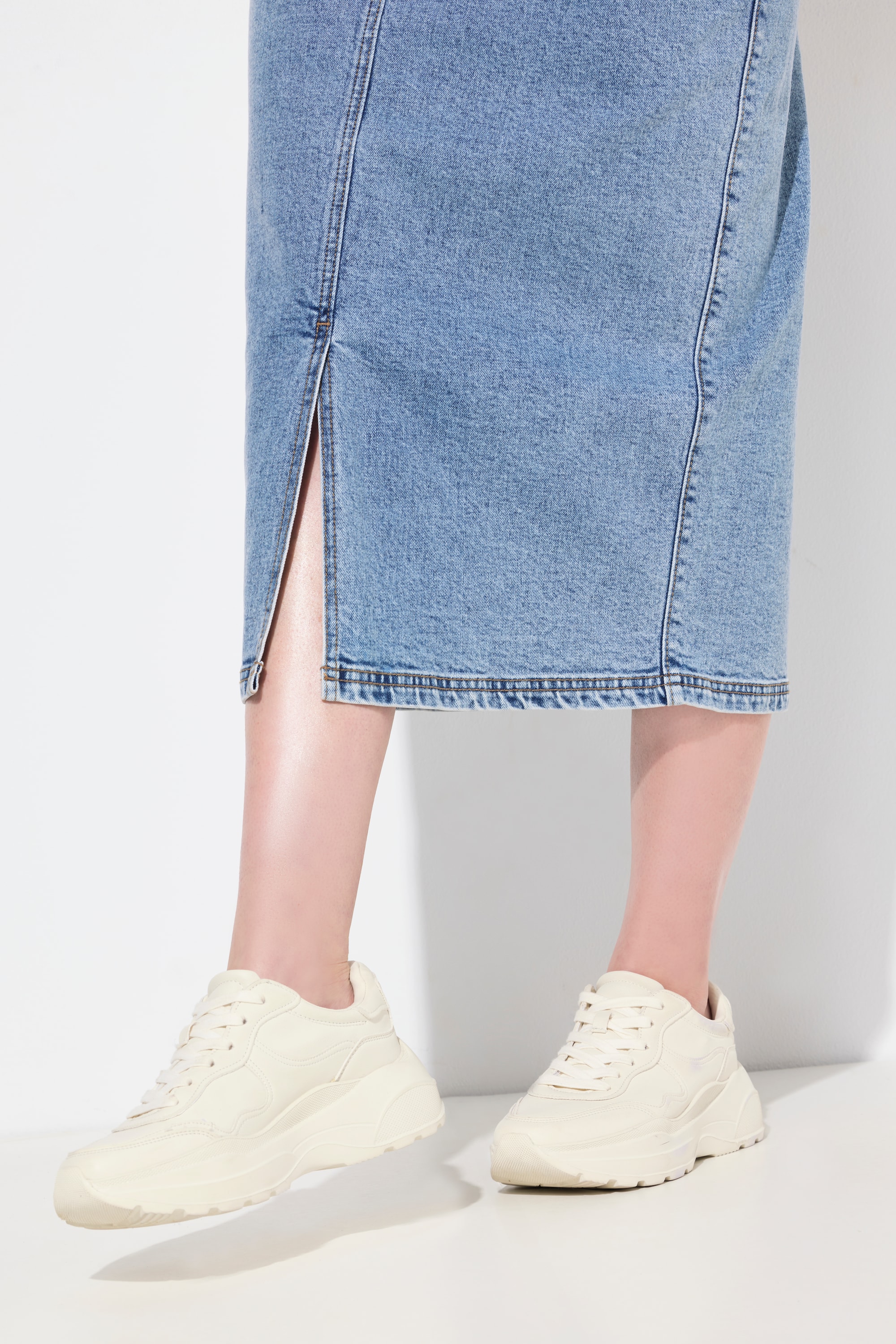 Ulla Popken Damen große Größen Jeansrock Komfortbund 5 Pocket Schnitt