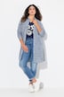 Longbluse, Streifen, Schriftmuster, Hemdkragen, Langarm