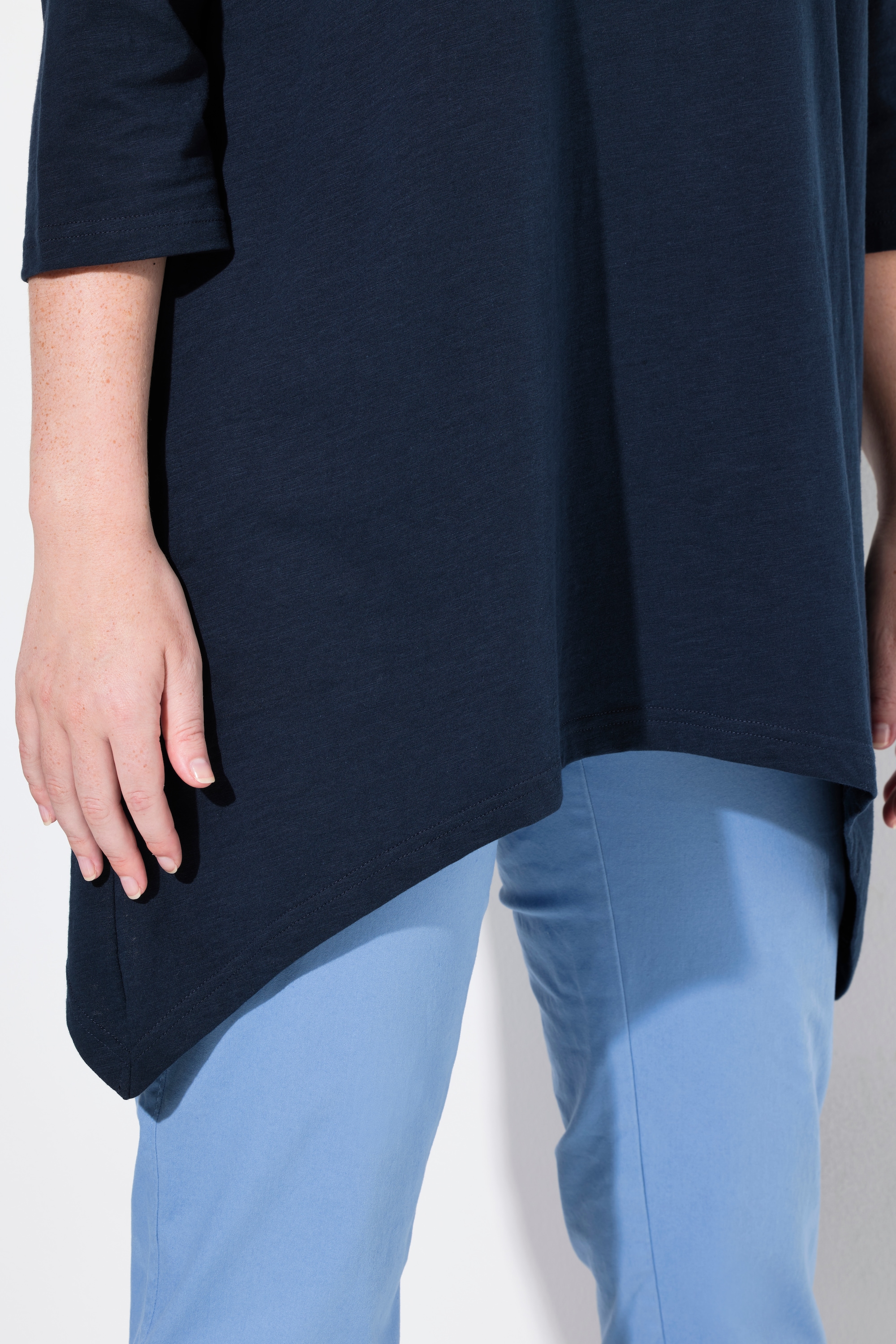 Ulla Popken Damen große Größen Shirt PURE U Boot Ausschnitt 3 4 Arm
