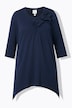 Shirt, 3D-bloemen, ronde hals, 3/4-mouwen, biologische katoen