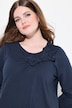 Shirt, 3D-bloemen, ronde hals, 3/4-mouwen, biologische katoen