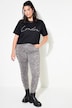 Skinny jeans, høj talje, leopardprint, 5 lommer