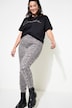 Skinny jeans, høj talje, leopardprint, 5 lommer