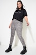 Skinny jeans, høj talje, leopardprint, 5 lommer