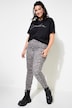 Skinny jeans, høj talje, leopardprint, 5 lommer