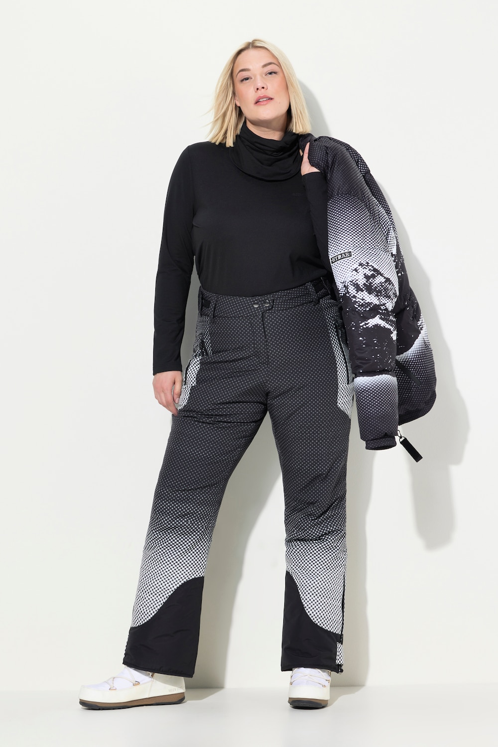 Große Größen Skihose, Damen, schwarz, Größe: 60, Polyester, Ulla Popken