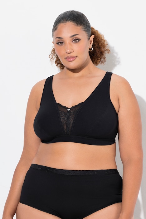 Bralette, kanten inzetstuk, zonder beugel, cup C - E