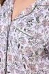 Pijama, flores, cuello con solapa, media manga, bolsillos