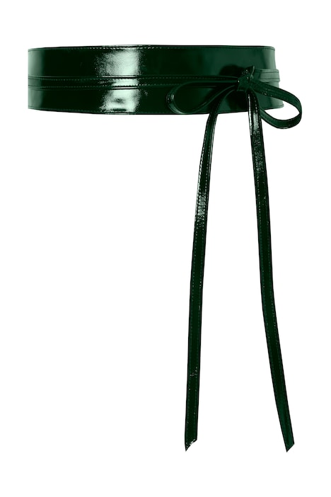 Kožený pásek, metalický lesk, vázací pásek