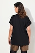 T-shirt, siersteentjes, oversized, ronde hals, korte mouwen
