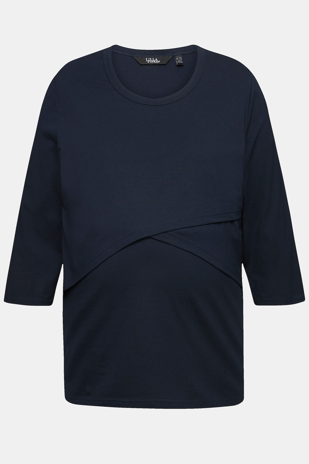 Stora storlekar T-shirt med amningsfunktion, Dam, blå, storlek: 46/48, Bomull, Ulla Popken