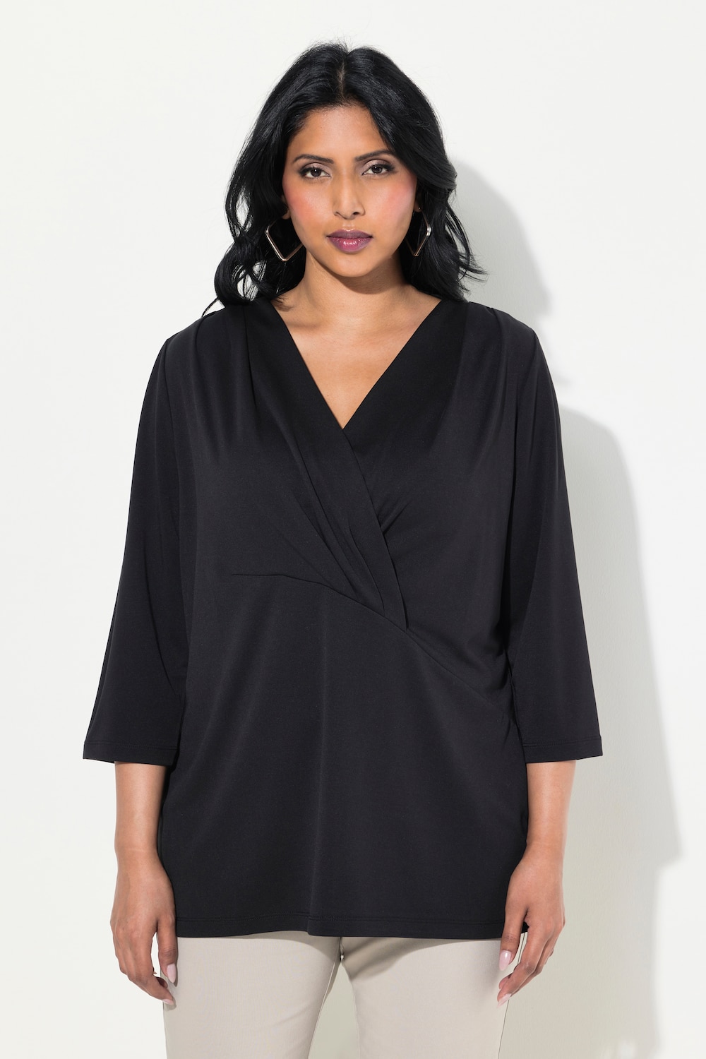 Große Größen Shirt, Damen, grau, Größe: 42/44, Synthetische Fasern/Polyester, Ulla Popken