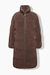 Doorgestikte teddy mantel, recht model, nylon schouders