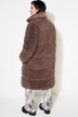 Doorgestikte teddy mantel, recht model, nylon schouders