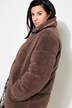 Doorgestikte teddy mantel, recht model, nylon schouders