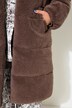 Doorgestikte teddy mantel, recht model, nylon schouders