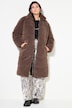 Doorgestikte teddy mantel, recht model, nylon schouders