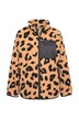 Teddy bunda, volný střih, leopardí vzor