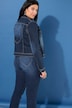 Denim jas, heartpatch op de rug, lange mouwen