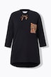 Sweatshirt, borstzak, 3/4-mouwen