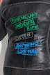 Læderjakke, bikerjakke, moderne print