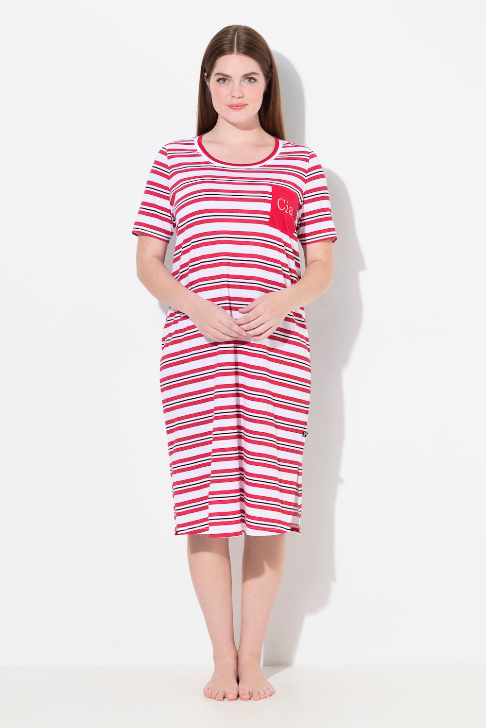 Große Größen Nachthemd, Damen, rot, Größe: 50/52, Baumwolle, Ulla Popken