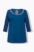 Rhinestone Neckline 3/4 Sleeve Tee