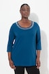 Rhinestone Neckline 3/4 Sleeve Tee