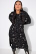 Robe midi en jersey. Manches longues et coupe trapèze. Motif cosmique