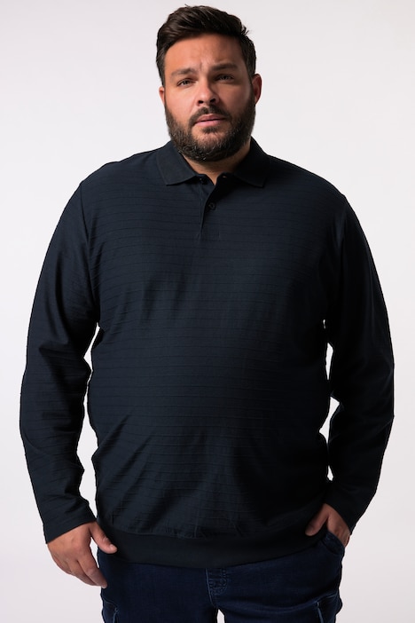 Men+ Langarm-Poloshirt, Bauchfit, bis 8 XL