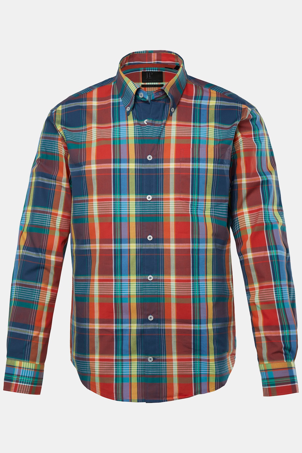 JP 1880 Karohemd, Langarm, Buttondown-Kragen, Modern Fit, bis 8 XL