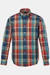 Chemise à carreaux JP 1880, manches longues et col à pointes boutonnée, coupe Modern Fit - jusqu'au 8 XL
