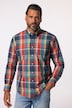 Chemise à carreaux JP 1880, manches longues et col à pointes boutonnée, coupe Modern Fit - jusqu'au 8 XL