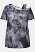 T-shirt with  batik print and shoulder cut-out