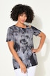 T-shirt with  batik print and shoulder cut-out