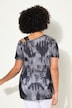 T-shirt with  batik print and shoulder cut-out