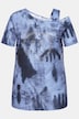 T-shirt with  batik print and shoulder cut-out