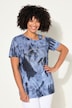 T-shirt with  batik print and shoulder cut-out