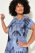 T-shirt with  batik print and shoulder cut-out